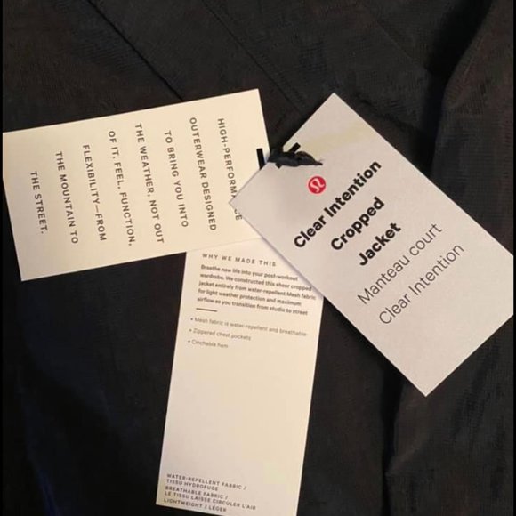 Lululemon Jacket Clear Intention Cropped Black Ladies Size 4 NWT - Picture 8 of 16